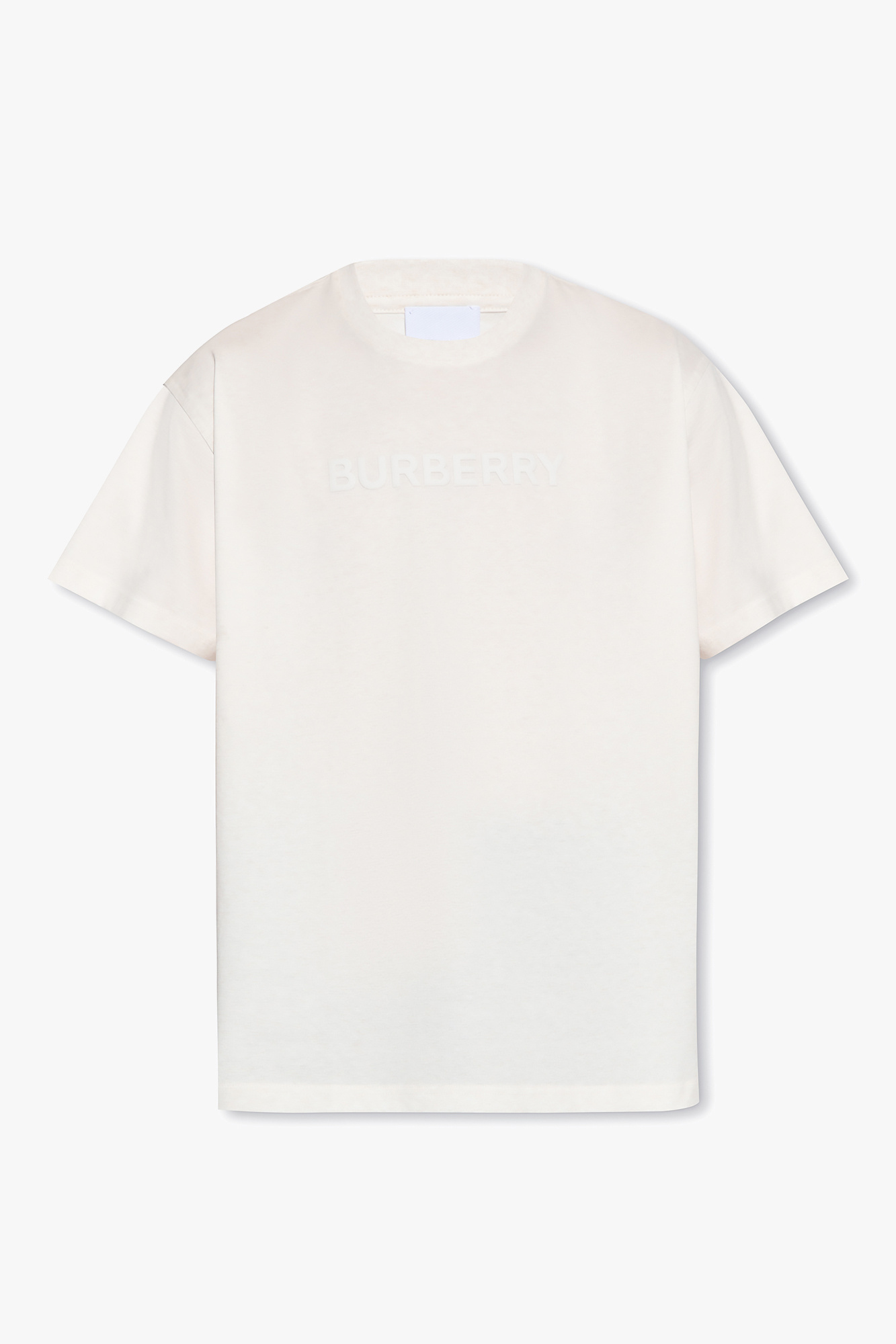 Cream 'Harriston' T - logo embroidered shirt rose burberry
